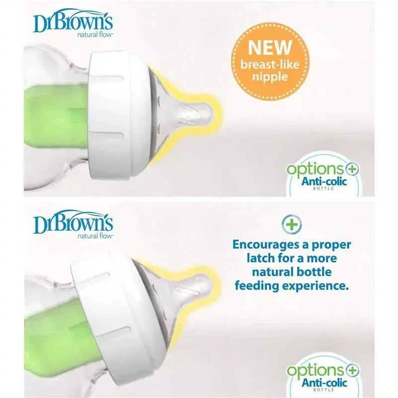 Dr. Brown's - 2Pk Options+ 4 Level Wide-Neck Silicone Bottle Nipples