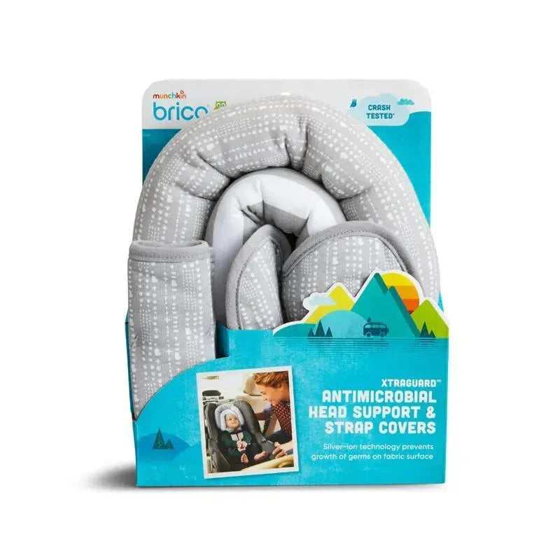 Munchkin - Xtraguard Antimicrobial Head Support & Strap Covers, Grey